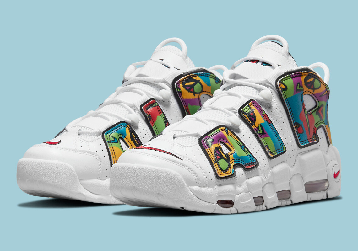 nike uptempo peace love swoosh